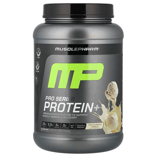 <img alt="MusclePharm, Pro Series Protein+, Rich & Creamy Vanilla, 2.3 lbs (1.06 kg)" title="MusclePharm, Pro Series Protein+, Rich & Creamy Vanilla, 2.3 lbs (1.06 kg),810002502927"