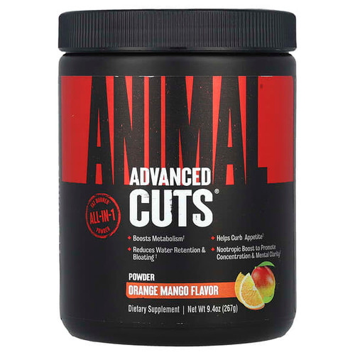 <img alt="Animal, Advanced Cuts Powder, Orange Mango, 9.4 oz (267 g)" title="Animal, Advanced Cuts Powder, Orange Mango, 9.4 oz (267 g),039442032935"