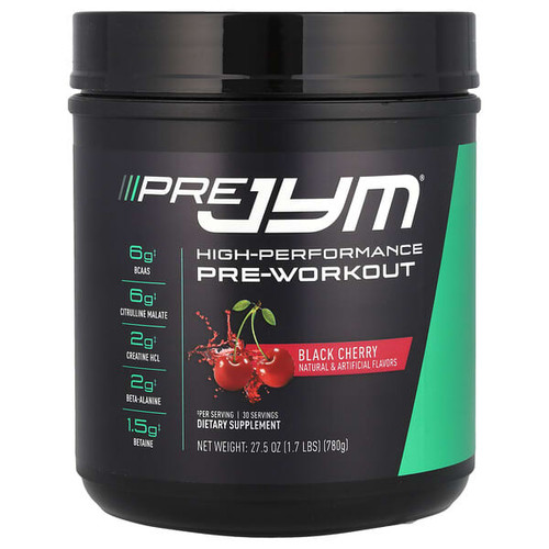 <img alt="JYM Supplement Science, Pre JYM, High-Performance Pre-Workout, Black Cherry, 1.7 lbs (780 g)" title="JYM Supplement Science, Pre JYM, High-Performance Pre-Workout, Black Cherry, 1.7 lbs (780 g),817047022373"