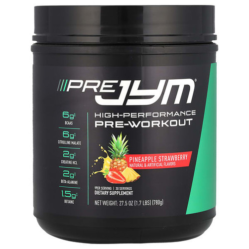 <img alt="JYM Supplement Science, Pre JYM, High-Performance Pre-Workout, Pineapple Strawberry, 1.7 lbs (780 g)" title="JYM Supplement Science, Pre JYM, High-Performance Pre-Workout, Pineapple Strawberry, 1.7 lbs (780 g),817047022397"