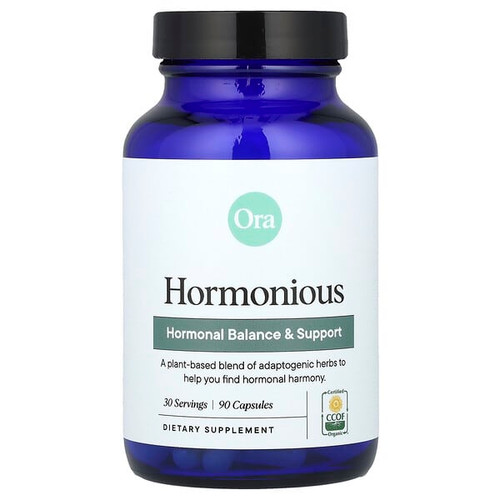 <img alt="Ora, Hormonious, Hormonal Balance & Support, 90 Capsules" title="Ora, Hormonious, Hormonal Balance & Support, 90 Capsules,856720007580"