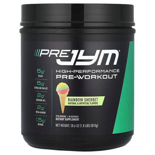 <img alt="JYM Supplement Science, Pre JYM, High-Performance Pre-Workout, Rainbow Sherbet, 1.8 lbs (810 g)" title="JYM Supplement Science, Pre JYM, High-Performance Pre-Workout, Rainbow Sherbet, 1.8 lbs (810 g),817047022410"