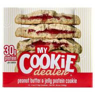 <img alt="My Cookie Dealer Protein, Protein Cookie, Peanut Butter & Jelly, 12 Cookies, 4 oz (113 g) Each" title="My Cookie Dealer Protein, Protein Cookie, Peanut Butter & Jelly, 12 Cookies, 4 oz (113 g) Each,850069104542"