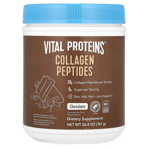 <img alt="Vital Proteins, Collagen Peptides, Chocolate, 26.8 oz (761 g)" title="Vital Proteins, Collagen Peptides, Chocolate, 26.8 oz (761 g),850026494471"