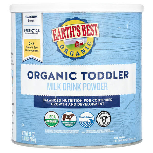 <img alt="Earths Best, Organic Toddler Milk Drink Powder, 1 Year & Up, 21 oz (595 g)" title="Earths Best, Organic Toddler Milk Drink Powder, 1 Year & Up, 21 oz (595 g),023923101296"