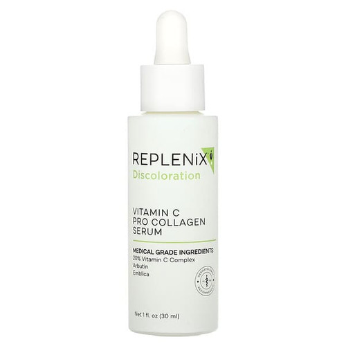 <img alt="Replenix, Discoloration, Vitamin C Pro Collagen Serum, Fragrance Free, 1 fl oz (30 ml)" title="Replenix, Discoloration, Vitamin C Pro Collagen Serum, Fragrance Free, 1 fl oz (30 ml),358211881827"