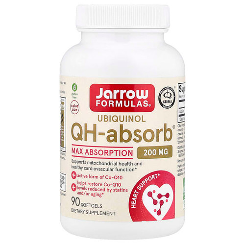 <img alt="Jarrow Formulas, Ubiquinol, QH-Absorb, Max Absorption, 200 mg, 90 Softgels" title="Jarrow Formulas, Ubiquinol, QH-Absorb, Max Absorption, 200 mg, 90 Softgels,790011060376"