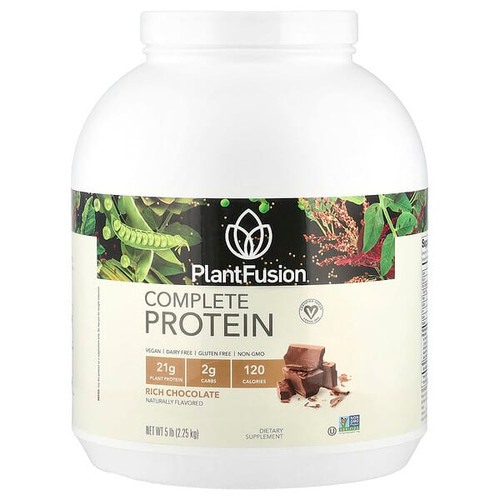 <img alt="PlantFusion, Complete Protein, Rich Chocolate, 5 lb (2.25 kg)" title="PlantFusion, Complete Protein, Rich Chocolate, 5 lb (2.25 kg),890985001570"
