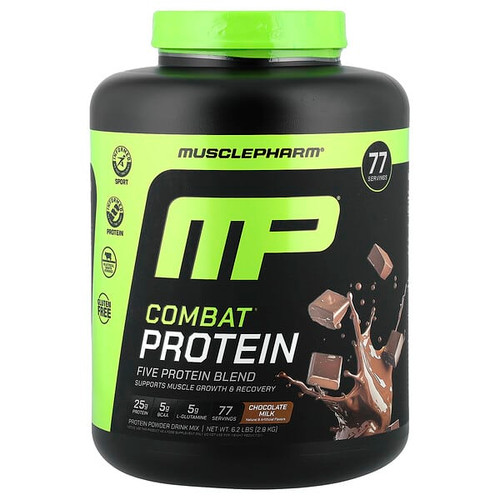 <img alt="MusclePharm, Combat Protein Powder, Chocolate Milk, 6.2 lbs (2.8 kg)" title="MusclePharm, Combat Protein Powder, Chocolate Milk, 6.2 lbs (2.8 kg),810002502217"