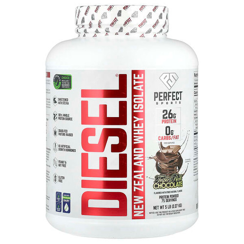 <img alt="PERFECT Sports, Diesel, New Zealand Whey Isolate, Triple Rich Chocolate, 5 lb (2.27 g)" title="PERFECT Sports, Diesel, New Zealand Whey Isolate, Triple Rich Chocolate, 5 lb (2.27 g),699097710932"