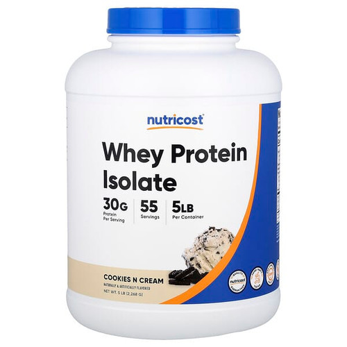 <img alt="Nutricost, Whey Protein Isolate, Cookies N Cream, 5 lb (2,268 g)" title="Nutricost, Whey Protein Isolate, Cookies N Cream, 5 lb (2,268 g),810014678658"
