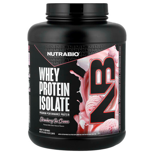 <img alt="NutraBio, Whey Protein Isolate, Strawberry Ice Cream, 5 lb (2,268 g)" title="NutraBio, Whey Protein Isolate, Strawberry Ice Cream, 5 lb (2,268 g),649908500221"
