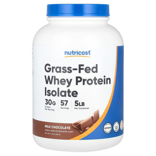 <img alt="Nutricost, Grass-Fed Whey Protein Isolate, Milk Chocolate, 5 lb (2,268 g)" title="Nutricost, Grass-Fed Whey Protein Isolate, Milk Chocolate, 5 lb (2,268 g),810014675633"