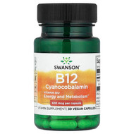 <img alt="Swanson Vitamins, Vitamin B12, 500 mcg, 30 Vegan Capsules" title="Swanson Vitamins, Vitamin B12, 500 mcg, 30 Vegan Capsules,087614112480"