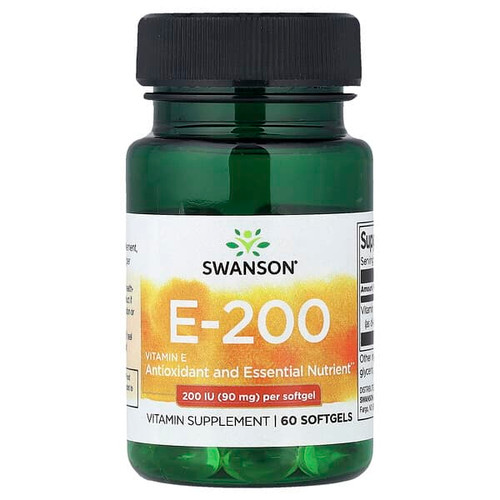 <img alt="Swanson Vitamins, Vitamin E-200, 90 mg (200 IU), 60 Softgels" title="Swanson Vitamins, Vitamin E-200, 90 mg (200 IU), 60 Softgels,087614114378"