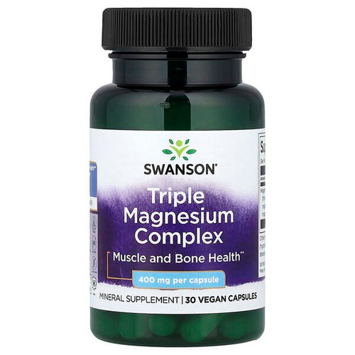 <img alt="Swanson Vitamins, Triple Magnesium Complex, 400 mg, 30 Vegan Capsules" title="Swanson Vitamins, Triple Magnesium Complex, 400 mg, 30 Vegan Capsules,087614112435"