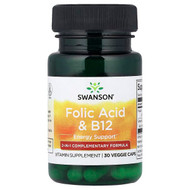 <img alt="Swanson Vitamins, Folic Acid & B12, 30 Veggie Caps" title="Swanson Vitamins, Folic Acid & B12, 30 Veggie Caps,087614026701"