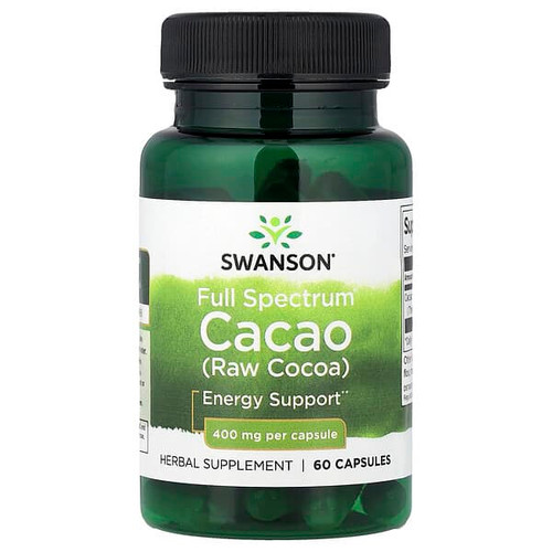 <img alt="Swanson Vitamins, Full Spectrum Cacao (Raw Cocoa), 400 mg, 60 Capsules" title="Swanson Vitamins, Full Spectrum Cacao (Raw Cocoa), 400 mg, 60 Capsules,087614112572"