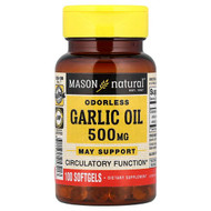 <img alt="Mason Natural, Odorless Garlic Oil, 500 mg , 100 Softgels" title="Mason Natural, Odorless Garlic Oil, 500 mg , 100 Softgels,311845053213"