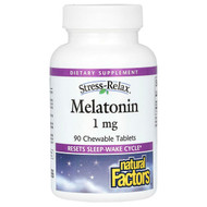 <img alt="Natural Factors, Stress-Relax, Melatonin, 1 mg, 90 Chewable Tablets" title="Natural Factors, Stress-Relax, Melatonin, 1 mg, 90 Chewable Tablets,068958027135"