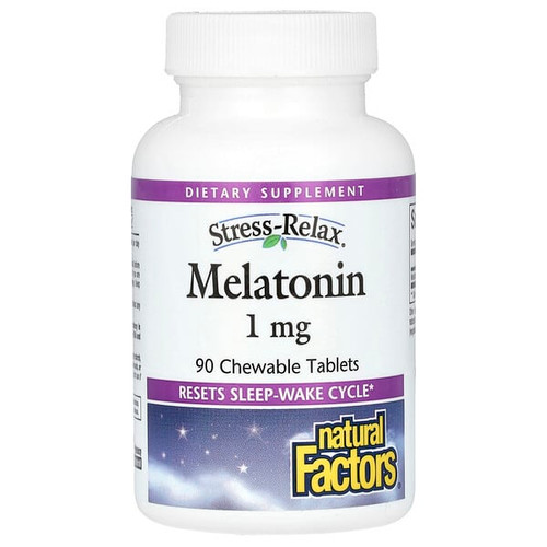 <img alt="Natural Factors, Stress-Relax, Melatonin, 1 mg, 90 Chewable Tablets" title="Natural Factors, Stress-Relax, Melatonin, 1 mg, 90 Chewable Tablets,068958027135"