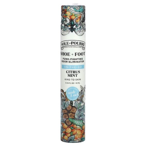 <img alt="Poo-Pourri, Sole-Pourri  Shoe + Foot Funk-Fighting Odor Eliminator, Citrus Mint, 0.34 fl oz (10 ml)" title="Poo-Pourri, Sole-Pourri  Shoe + Foot Funk-Fighting Odor Eliminator, Citrus Mint, 0.34 fl oz (10 ml),848858026144"