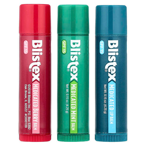 <img alt="Blistex, Medicated Lip Balm, SPF 15, Mint, Berry, Classic , 3 Pack, 0.15 oz (4.25 g) Each" title="Blistex, Medicated Lip Balm, SPF 15, Mint, Berry, Classic , 3 Pack, 0.15 oz (4.25 g) Each,041388006635"