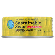 <img alt="Sustainable Seas, Chunk Light Tuna In Water, No Salt Added, 5 oz (142 g)" title="Sustainable Seas, Chunk Light Tuna In Water, No Salt Added, 5 oz (142 g),850348003306"
