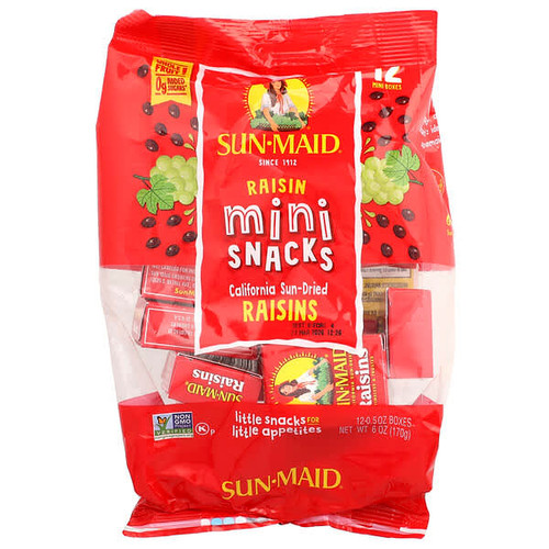 <img alt="Sun-Maid, Raisin Mini Snacks, 12 Boxes, 0.5 oz Each" title="Sun-Maid, Raisin Mini Snacks, 12 Boxes, 0.5 oz Each,041143125762"