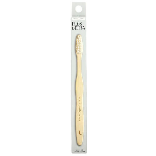 <img alt="Plus Ultra, Bamboo Toothbrush, Brush Smile Repeat, Soft, Adult, 1 Toothbrush" title="Plus Ultra, Bamboo Toothbrush, Brush Smile Repeat, Soft, Adult, 1 Toothbrush,793573054258"