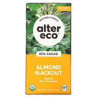<img alt="Alter Eco, Organic Dark Chocolate Bar, Almond Blackout, 85% Cacao, 2.65 oz (75 g)" title="Alter Eco, Organic Dark Chocolate Bar, Almond Blackout, 85% Cacao, 2.65 oz (75 g),817670012567"