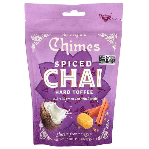 <img alt="Chimes, Spiced Chai, Hard Toffee, 3.5 oz (100 g)" title="Chimes, Spiced Chai, Hard Toffee, 3.5 oz (100 g),051299111649"