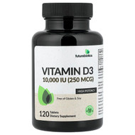 <img alt="Futurebiotics, Vitamin D3, 250 mcg (10,000 IU), 120 Tablets" title="Futurebiotics, Vitamin D3, 250 mcg (10,000 IU), 120 Tablets,049479502325"