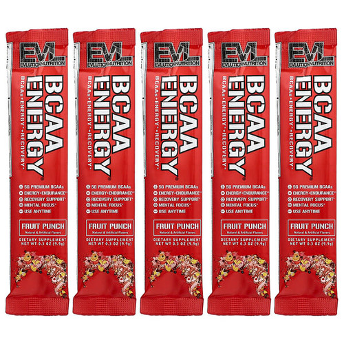 <img alt="EVLution Nutrition, BCAA Energy, Fruit Punch, 5 Packets, 0.3 oz (9.9 g) Each" title="EVLution Nutrition, BCAA Energy, Fruit Punch, 5 Packets, 0.3 oz (9.9 g) Each,810167100945"