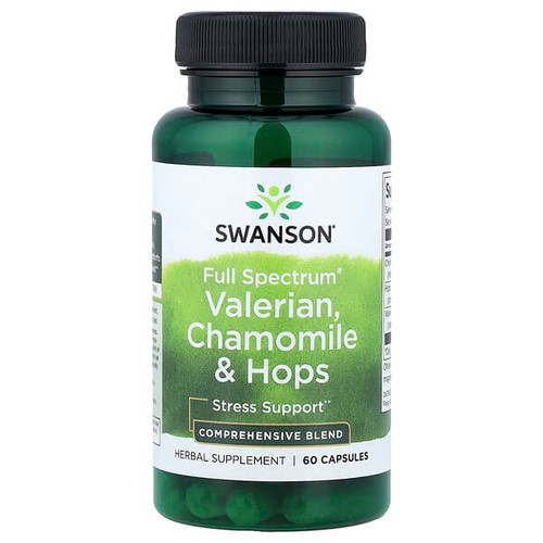 <img alt="Swanson Vitamins, Full Spectrum Valerian, Chamomile & Hops, 60 Capsules" title="Swanson Vitamins, Full Spectrum Valerian, Chamomile & Hops, 60 Capsules,087614116655"