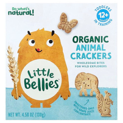 <img alt="Little Bellies, Organic Animal Crackers, 12+ Months, 4.58 oz (130 g)" title="Little Bellies, Organic Animal Crackers, 12+ Months, 4.58 oz (130 g),810024400058"