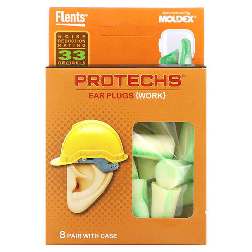 <img alt="Flents, Protechs, Work Ear Plugs, 8 Pair with Case" title="Flents, Protechs, Work Ear Plugs, 8 Pair with Case,025715680514"