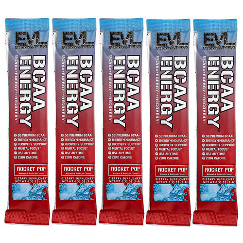 <img alt="EVLution Nutrition, BCAA Energy, Rocket Pop, 5 Packets, 0.33 oz (9.4 g) Each" title="EVLution Nutrition, BCAA Energy, Rocket Pop, 5 Packets, 0.33 oz (9.4 g) Each,810167100952"