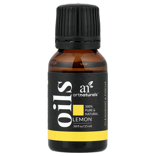 <img alt="artnaturals, Pure & Natural Essential Oil, Lemon, 0.50 fl oz (15 ml)" title="artnaturals, Pure & Natural Essential Oil, Lemon, 0.50 fl oz (15 ml),816820025853"
