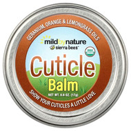 <img alt="Mild By Nature, Sierra Bees, Cuticle Care Balm, Geranium, Orange & Lemongrass, 0.6 oz (17 g)" title="Mild By Nature, Sierra Bees, Cuticle Care Balm, Geranium, Orange & Lemongrass, 0.6 oz (17 g),898220025749"