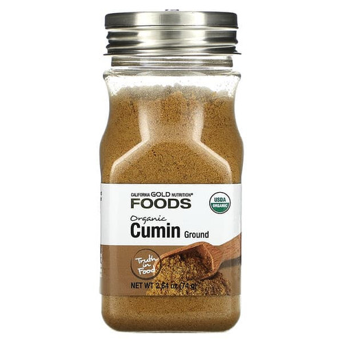 <img alt="California Gold Nutrition, Foods, Organic Cumin,  2.64 oz (74 g)" title="California Gold Nutrition, Foods, Organic Cumin,  2.64 oz (74 g),898220020386"