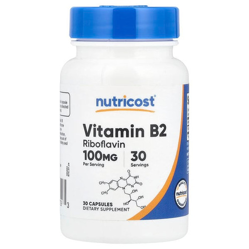 <img alt="Nutricost, Vitamin B2, 100 mg, 30 Capsules" title="Nutricost, Vitamin B2, 100 mg, 30 Capsules,810014677293"
