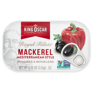<img alt="King Oscar, Royal Fillets, Mackerel Mediterranean Style, 4.05 oz (115 g)" title="King Oscar, Royal Fillets, Mackerel Mediterranean Style, 4.05 oz (115 g),034800600962"
