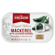 <img alt="King Oscar, Royal Fillets, Mackerel With Jalapeno Peppers, 4.05 oz (115 g)" title="King Oscar, Royal Fillets, Mackerel With Jalapeno Peppers, 4.05 oz (115 g),034800600986"