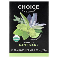 <img alt="Choice Organics, Herbal Tea, Mint Sage, Caffeine Free, 16 Tea Bags, 1.02 oz (29 g)" title="Choice Organics, Herbal Tea, Mint Sage, Caffeine Free, 16 Tea Bags, 1.02 oz (29 g),047445600341"