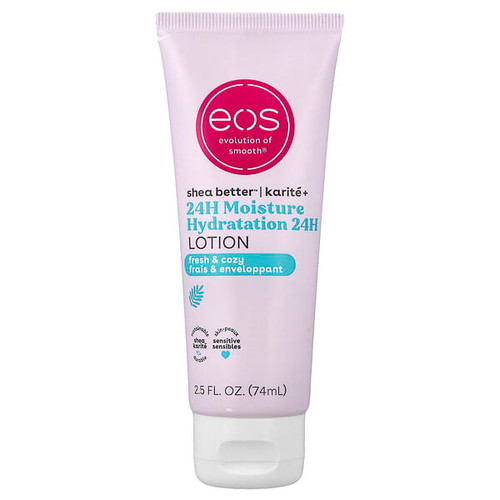<img alt="EOS, Shea Better, 24H Moisture Lotion, Fresh & Cozy, 2.5 fl oz (74 ml)" title="EOS, Shea Better, 24H Moisture Lotion, Fresh & Cozy, 2.5 fl oz (74 ml),840044714002"