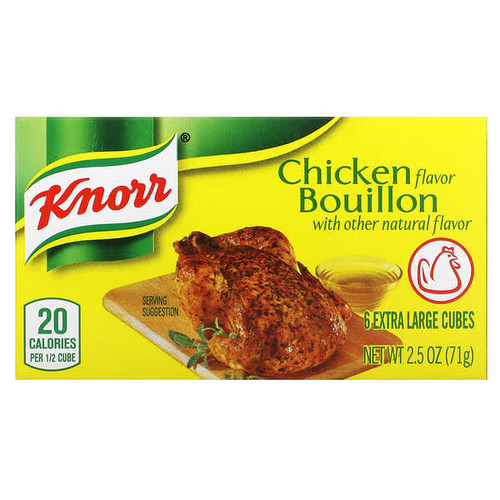 <img alt="3 PACK of Knorr, Chicken Flavor Bouillon, 6 Extra Large Cubes, 2.5 oz (71 g)" title="3 PACK of Knorr, Chicken Flavor Bouillon, 6 Extra Large Cubes, 2.5 oz (71 g),048001701014"
