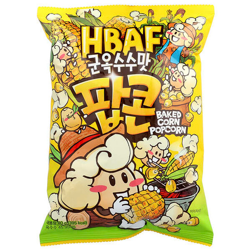 <img alt="HBAF, Baked Corn Popcorn, 80 g" title="HBAF, Baked Corn Popcorn, 80 g,8800279450573"