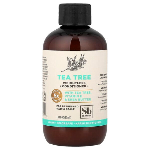 <img alt="Soapbox, Tea Tree Weightless Conditioner, 3.3 fl oz (97 ml)" title="Soapbox, Tea Tree Weightless Conditioner, 3.3 fl oz (97 ml),850002771152"