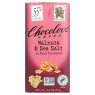 <img alt="Chocolove, Walnuts & Sea Salt in Dark Chocolate, 55% Cocoa, 3.2 oz (90 g)" title="Chocolove, Walnuts & Sea Salt in Dark Chocolate, 55% Cocoa, 3.2 oz (90 g),716270001578"